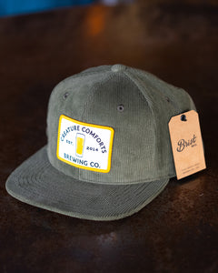 Green Corduroy Patch Hat