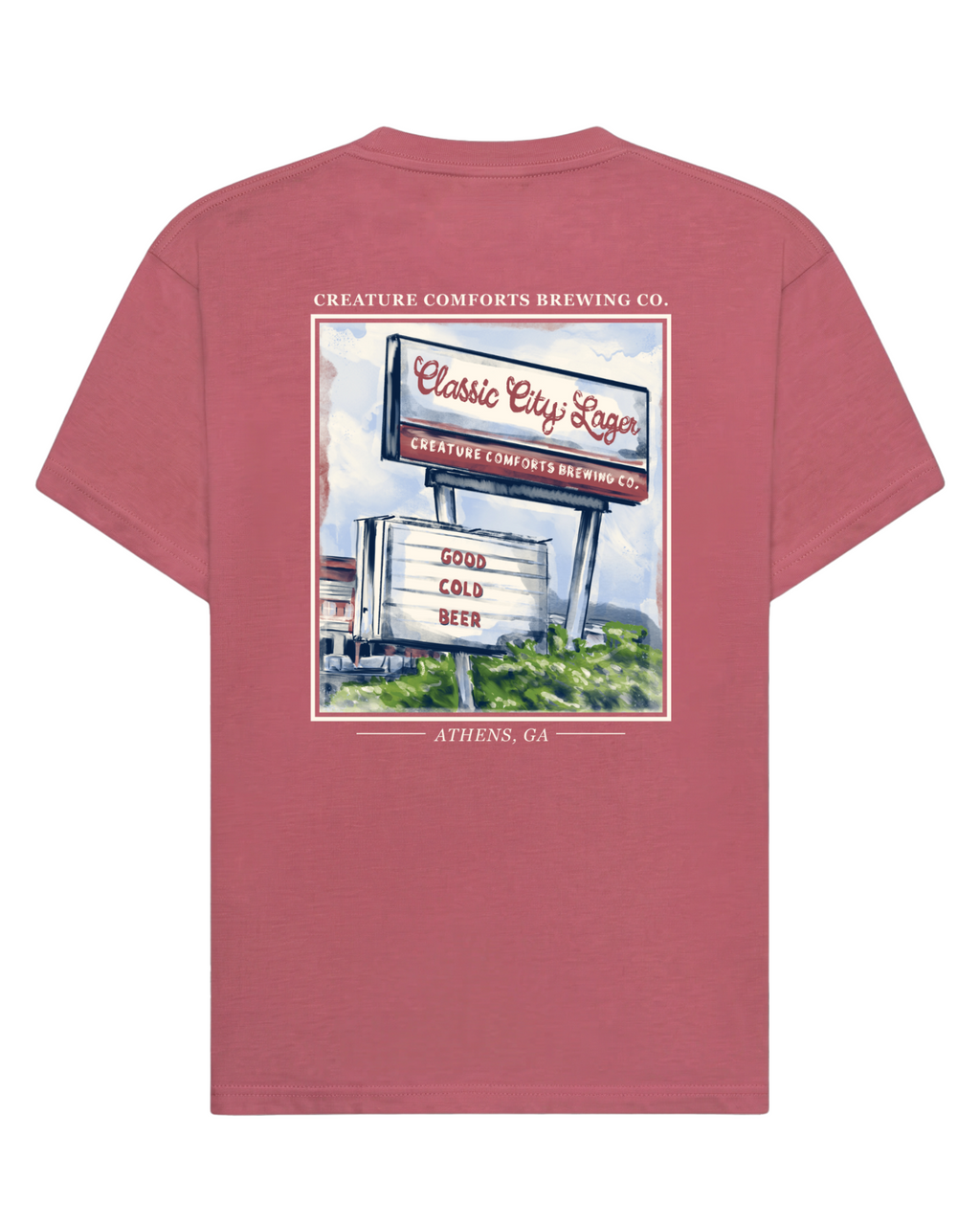 Classic City Lager Watercolor Marquee Tee x Georgia Golf Co.