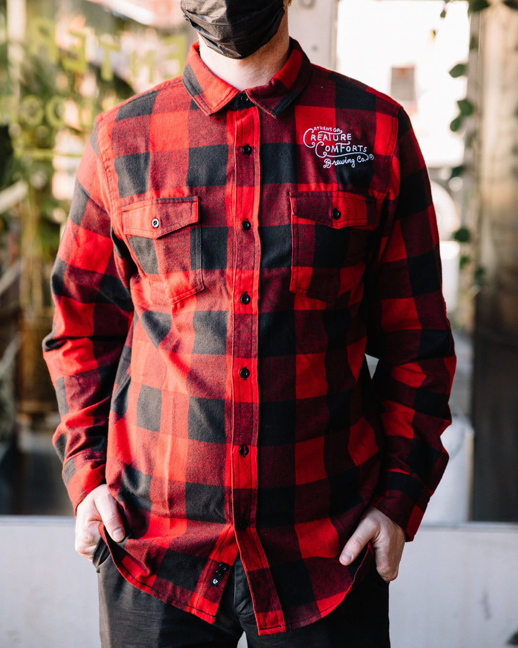 Embroidered Logo Flannel - Red