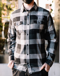 Embroidered Logo Flannel - Grey